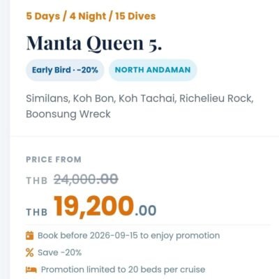Manta Queen 5 Thailand Liveaboards 5 Days 4 Nights 15 Dives